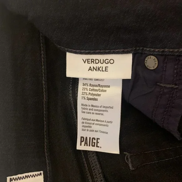 NWOT Paige Verdugo Skinny Ankle Jeans in Size 25 - Picture 5 of 7